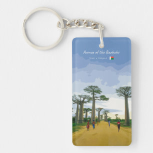 Porte-clefs Allée des Baobabs, Madagascar - Paysage Slim
