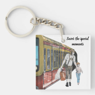 Porte-clefs Allemand Elf Berlin Train Voyage Imaginaire Art Po