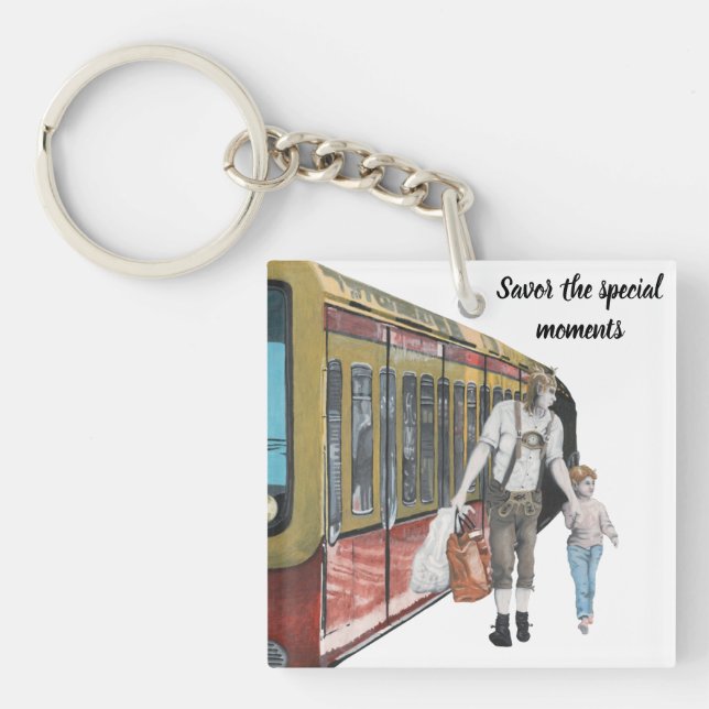 Porte-clefs Allemand Elf Berlin Train Voyage Imaginaire Art Po (Devant)