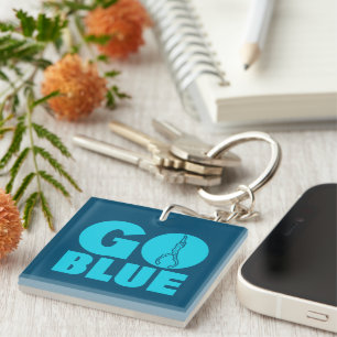 Porte-clefs Aller bleu