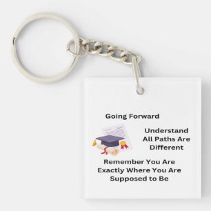 Porte-clefs Aller de l'avant diplômés sur un