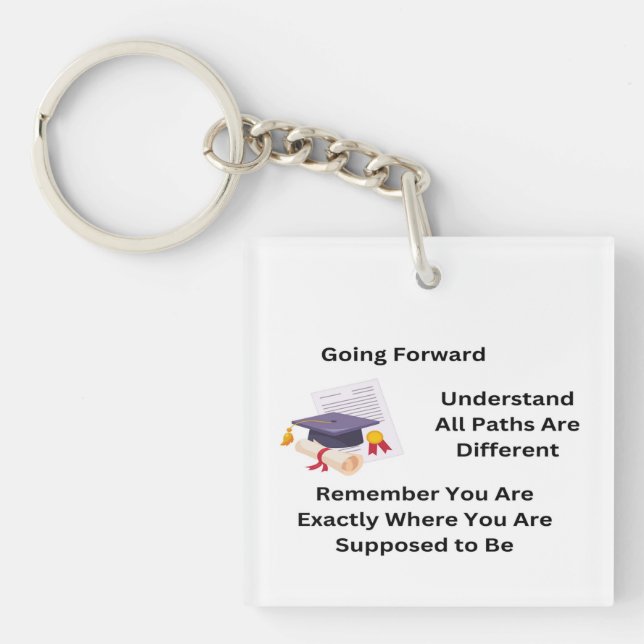 Porte-clefs Aller de l'avant diplômés sur un (Devant)