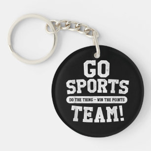 Porte-clefs Allez l'équipe sportive ! Sports amusants
