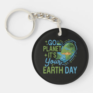 Porte-clefs Allez planète c'est votre journée de la Terre