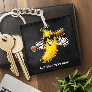 Porte-clefs Allons Bananes Baseball Rétro Banane Drôle