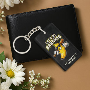 Porte-clefs Allons Bananes Baseball Rétro Banane Drôle