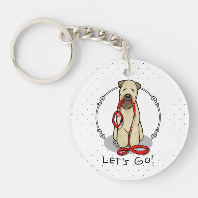 Porte-clefs Allons-y ! Marche à pied à Terrier Chien (1b2) (Devant)