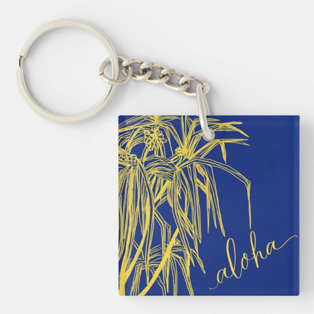 Porte-clefs Aloha Carré Aloha Porte - clé Mini (Devant)