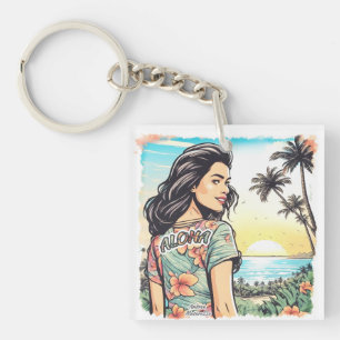 Porte-clefs Aloha Girl