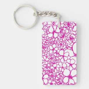 Porte-clefs Aloha porte - clé avec de mini fleurs roses de