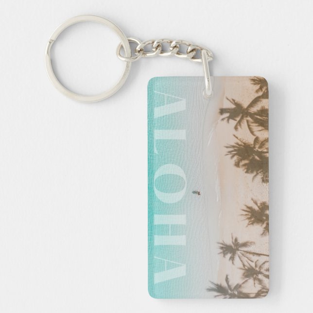 Porte-clefs Aloha : Tropical Hawaiian Paradise Escape Custom (Devant)
