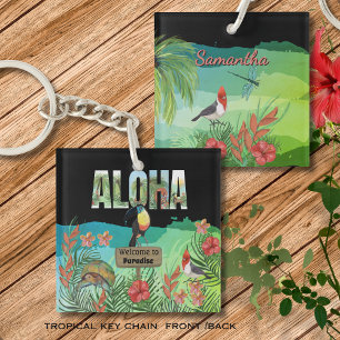 Porte-clefs Aloha Tropical Paradise Porte - clé acrylique