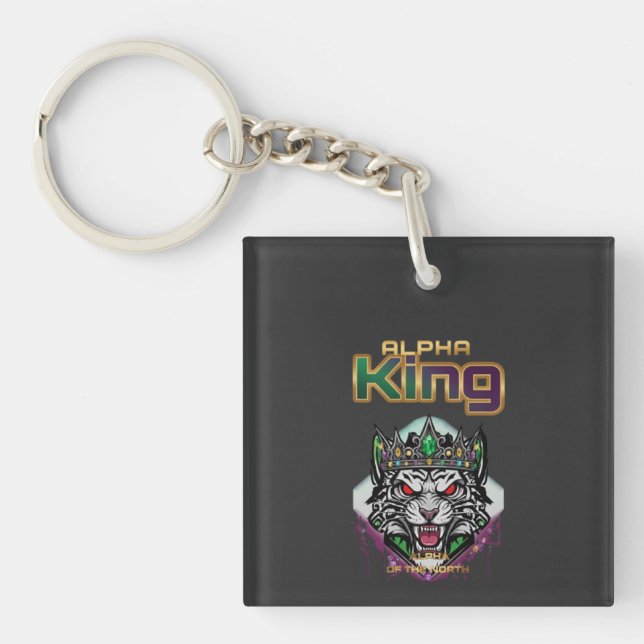 Porte-clefs Alpha King lion emblem daily encouragement (Devant)