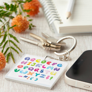 Porte-clefs Alphabet en forme de bulle