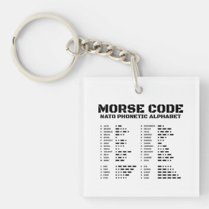Porte-clefs Alphabet phonétique de l'OTAN en code Morse