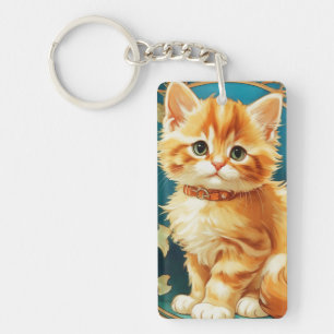 Porte-clefs Alphonse Mucha Art Nouveau Chat