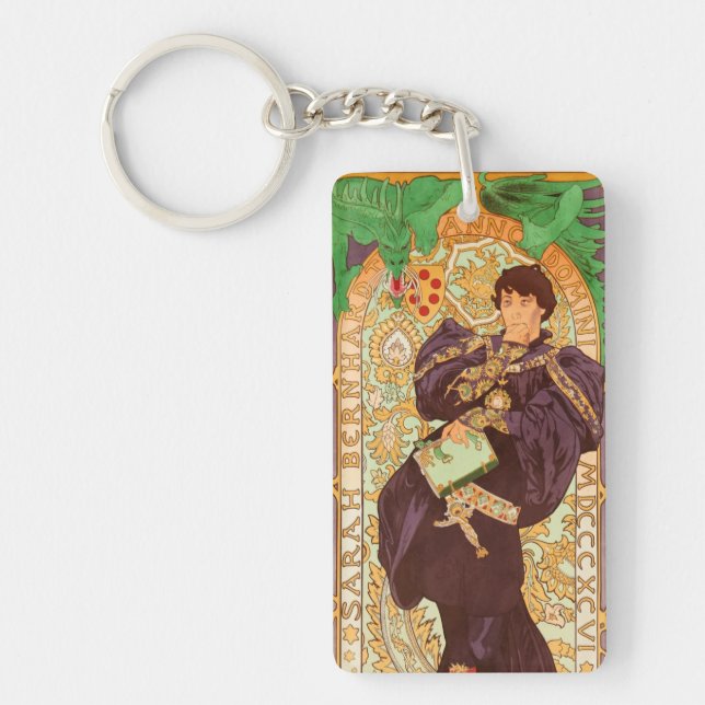 Porte-clefs Alphonse Mucha Prince et Dragon (Devant)