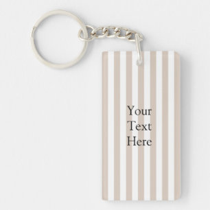 Porte-clefs Amande & Rayures Blanches 