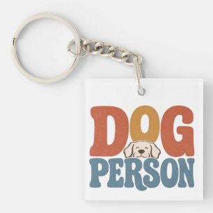 Porte-clefs Amateur de Chien Rétro Amoureux de Chien