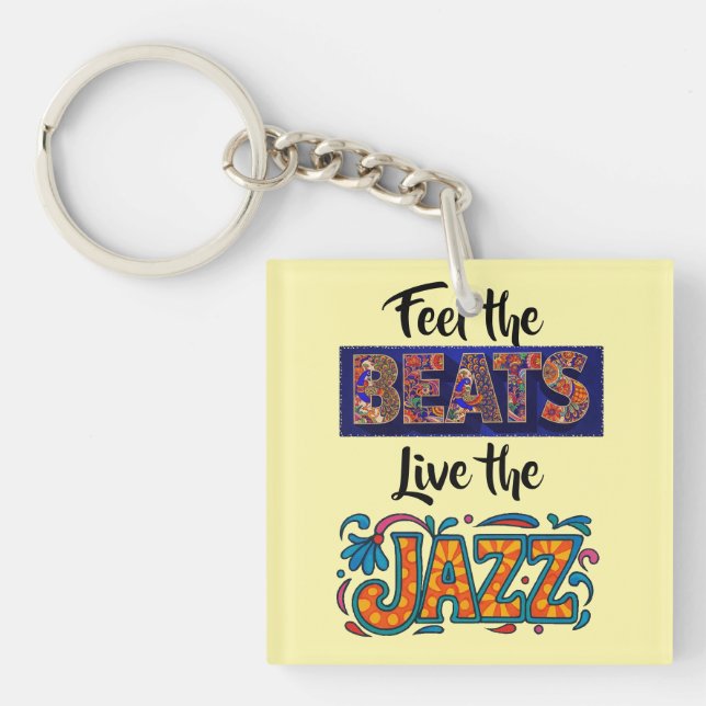 Porte-clefs amateur de musique jazz (Devant)