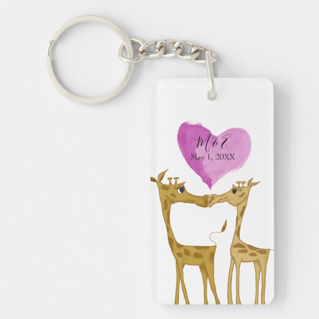 Porte-clefs Amateurs de girafe adorables (Devant)