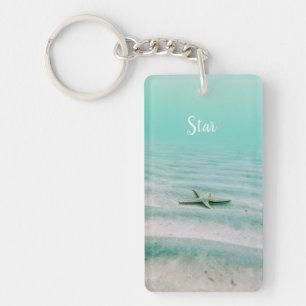 Porte-clefs Amateurs de plage Porte - clé Sea Green avec nom