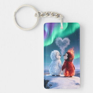 Porte-clefs Amber & Frosty Aurore Magique Manchot