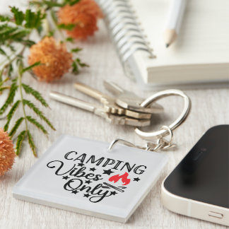 Porte-clefs Ambiance camping amusant uniquement art de mot 