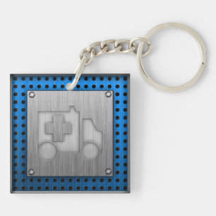 Porte-clefs Ambulance ; Métal-regard