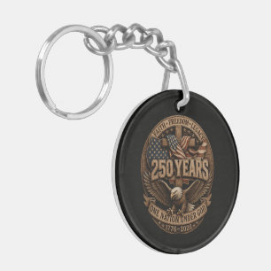 Porte-clefs Américain 1776 2026 250e 4 juillet Jour de l'Indép