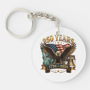 Porte-clefs Américain 250e anniversaire USA Patriotique 4 juil