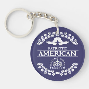 PORTE-CLEFS AMÉRICAIN   ÉTATS-UNIS 1776   DIEU FAMILLE PATRIE 