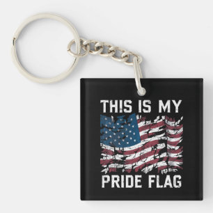 Porte-clefs Américain patriote, c'est mon drapeau de fierté US