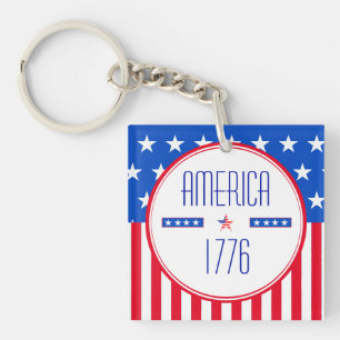 Porte-clefs Américain patriotique 1776   