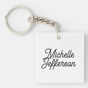 Porte-clefs American Creative tendance noir calligraphie
