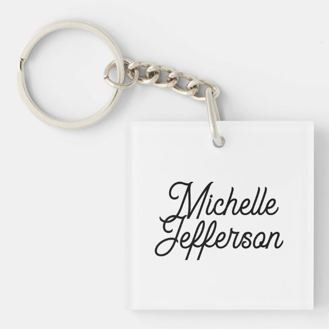 Porte-clefs American Creative tendance noir calligraphie (Devant)