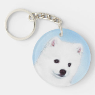 Porte-clefs American Eskimo Dog Painting - Original Dog Art
