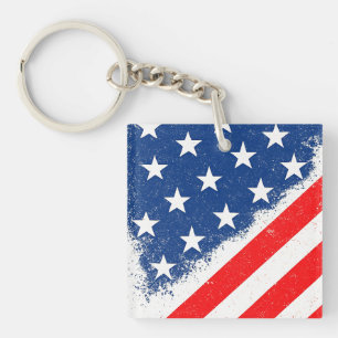 Porte-clefs American Flag Shirt USA Patriotique Star Stripes