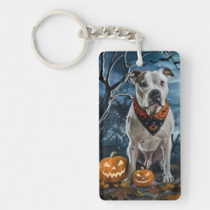Porte-clefs American Staffordshire Halloween Épouvante