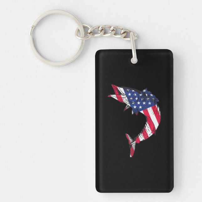 Porte-clefs American Wahoo Fish Game Fishing USA (Devant)