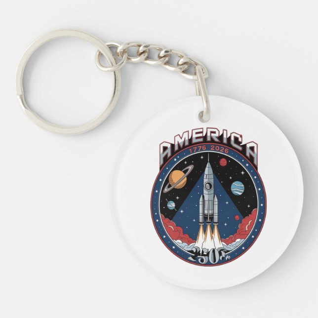 Porte-clefs Amérique 250e 1776 2026 (Devant)
