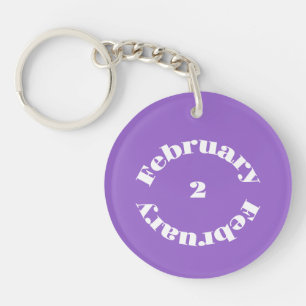 Porte-clefs Amethyst Birthstone - Février Porte - clé acryliqu