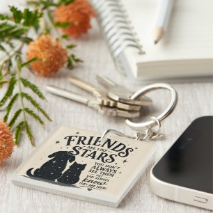 Porte-clefs Amis comme des étoiles Chat et chien Inspirationne