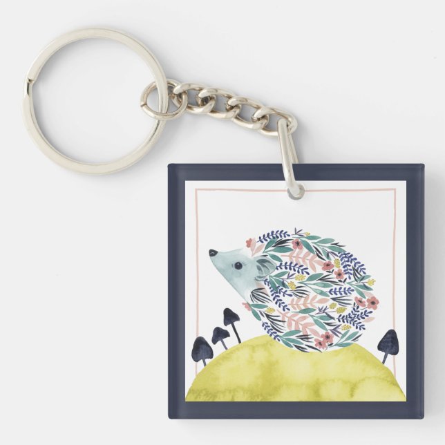 Porte-clefs Amis de porc de haie d'art populaire de la (Devant)