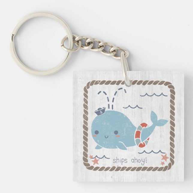 Porte-clefs Amis nautiques - Baleine (Devant)