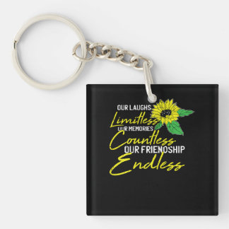 Porte-clefs Amitié Meilleur Ami Cute Sunflower Bestie BFF M