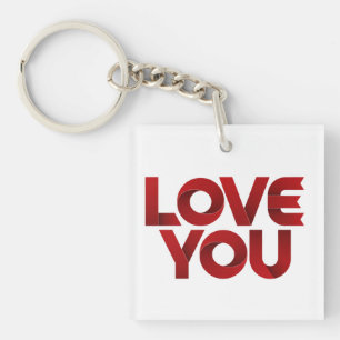 Porte-clefs Amour à toi – Typographie Romantique Gras