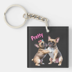 Porte-clefs Amour de Bouledogue Français Bouledogue Français