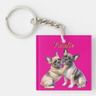 Porte-clefs Amour de Bouledogue Français French Bulldog