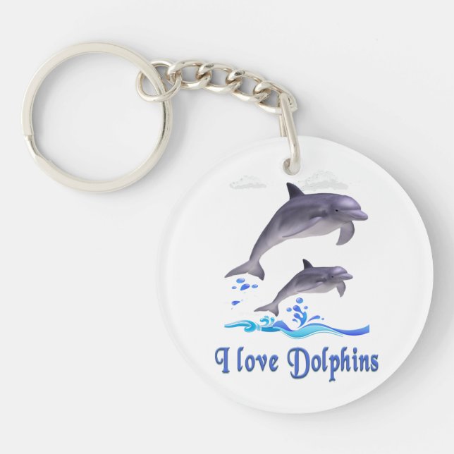 Porte-clefs Amour de dauphin (Devant)